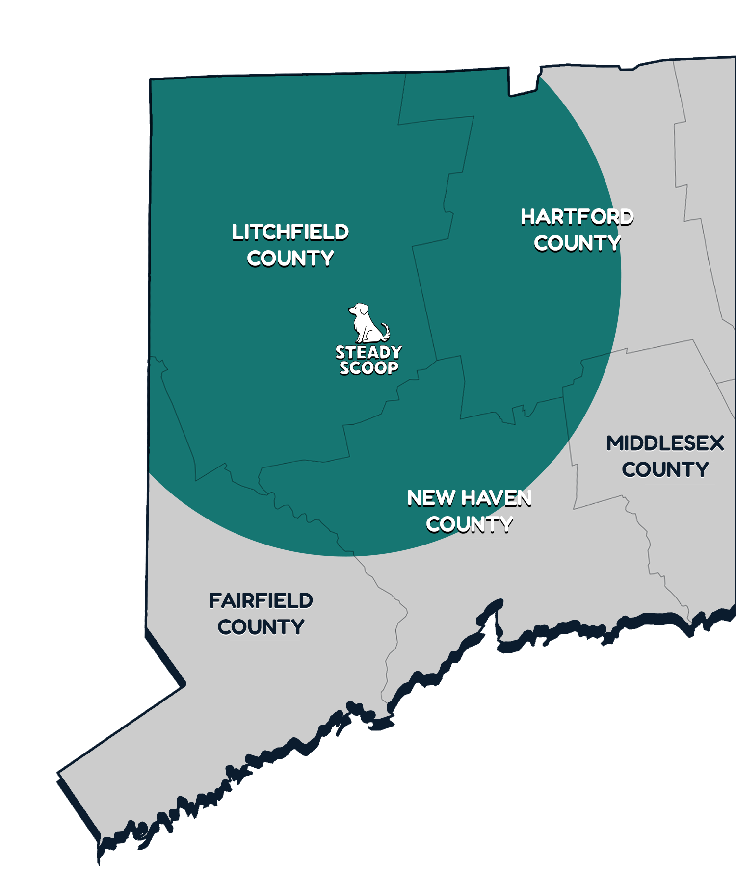 Steady Scoop service area map